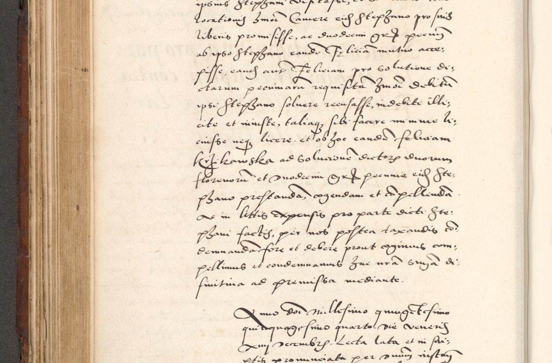 Zdjęcie nr 398 dla obiektu archiwalnego: Acta actorum causarum, sententiarum tam diffinitivarum quam interlocutoriam, obligationum, constitutionum, contractuum etc. coram reverendo patre domino Petro Porembski preposito Oswieczimensi, canonico et officiali Cracoviensi de anno Domini millesimo DºLº quarto, indictione duodecima, pontificatus sanctissimi in Christo patris et domini nostri domini Julii divina providencia papae eius nominis tercii, anno quarto, a die et mense infrasciptis continuantur