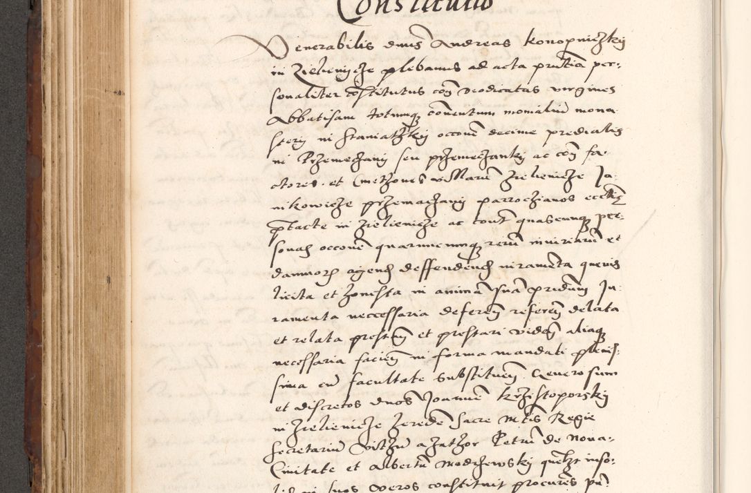 Zdjęcie nr 392 dla obiektu archiwalnego: Acta actorum causarum, sententiarum tam diffinitivarum quam interlocutoriam, obligationum, constitutionum, contractuum etc. coram reverendo patre domino Petro Porembski preposito Oswieczimensi, canonico et officiali Cracoviensi de anno Domini millesimo DºLº quarto, indictione duodecima, pontificatus sanctissimi in Christo patris et domini nostri domini Julii divina providencia papae eius nominis tercii, anno quarto, a die et mense infrasciptis continuantur