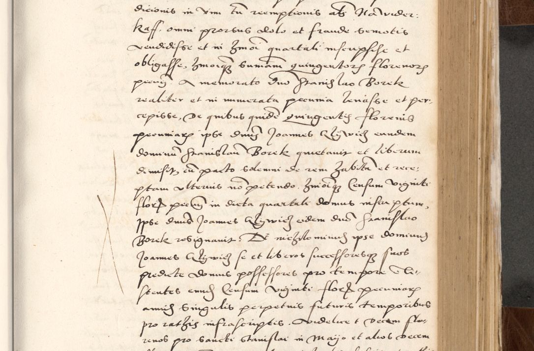 Zdjęcie nr 385 dla obiektu archiwalnego: Acta actorum causarum, sententiarum tam diffinitivarum quam interlocutoriam, obligationum, constitutionum, contractuum etc. coram reverendo patre domino Petro Porembski preposito Oswieczimensi, canonico et officiali Cracoviensi de anno Domini millesimo DºLº quarto, indictione duodecima, pontificatus sanctissimi in Christo patris et domini nostri domini Julii divina providencia papae eius nominis tercii, anno quarto, a die et mense infrasciptis continuantur