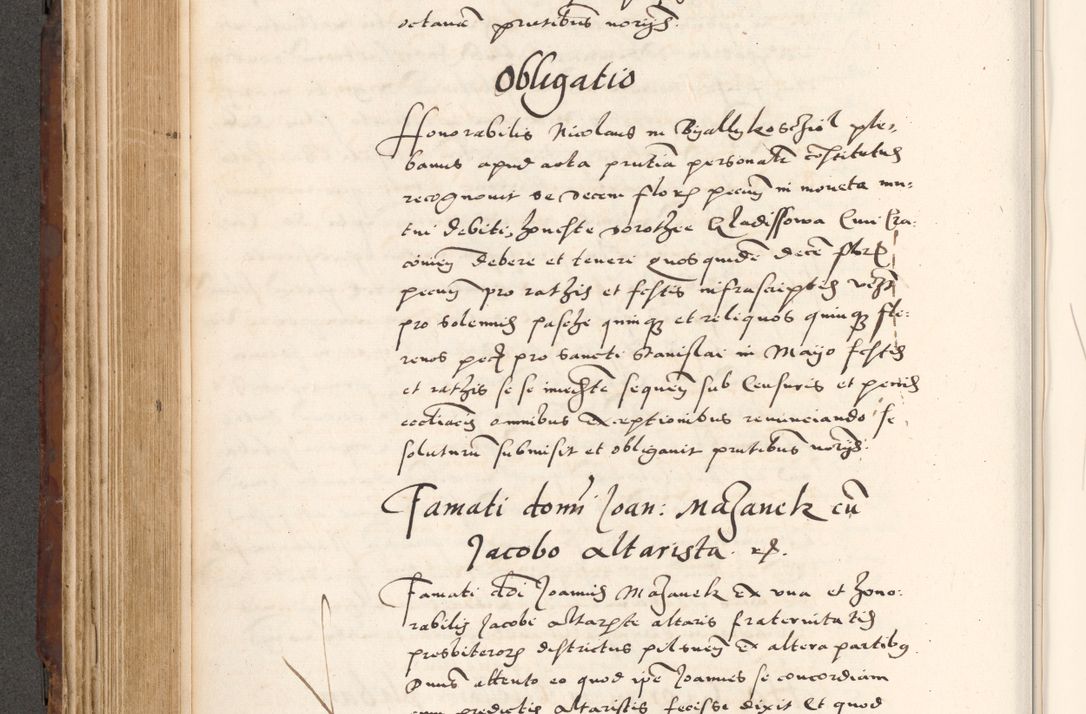 Zdjęcie nr 390 dla obiektu archiwalnego: Acta actorum causarum, sententiarum tam diffinitivarum quam interlocutoriam, obligationum, constitutionum, contractuum etc. coram reverendo patre domino Petro Porembski preposito Oswieczimensi, canonico et officiali Cracoviensi de anno Domini millesimo DºLº quarto, indictione duodecima, pontificatus sanctissimi in Christo patris et domini nostri domini Julii divina providencia papae eius nominis tercii, anno quarto, a die et mense infrasciptis continuantur