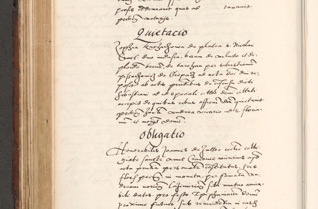 Zdjęcie nr 374 dla obiektu archiwalnego: Acta actorum causarum, sententiarum tam diffinitivarum quam interlocutoriam, obligationum, constitutionum, contractuum etc. coram reverendo patre domino Petro Porembski preposito Oswieczimensi, canonico et officiali Cracoviensi de anno Domini millesimo DºLº quarto, indictione duodecima, pontificatus sanctissimi in Christo patris et domini nostri domini Julii divina providencia papae eius nominis tercii, anno quarto, a die et mense infrasciptis continuantur
