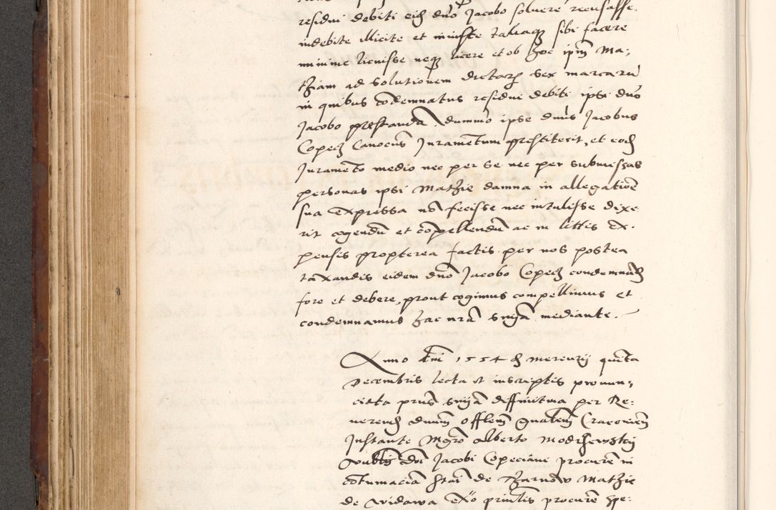 Zdjęcie nr 370 dla obiektu archiwalnego: Acta actorum causarum, sententiarum tam diffinitivarum quam interlocutoriam, obligationum, constitutionum, contractuum etc. coram reverendo patre domino Petro Porembski preposito Oswieczimensi, canonico et officiali Cracoviensi de anno Domini millesimo DºLº quarto, indictione duodecima, pontificatus sanctissimi in Christo patris et domini nostri domini Julii divina providencia papae eius nominis tercii, anno quarto, a die et mense infrasciptis continuantur