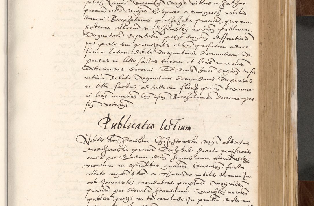 Zdjęcie nr 345 dla obiektu archiwalnego: Acta actorum causarum, sententiarum tam diffinitivarum quam interlocutoriam, obligationum, constitutionum, contractuum etc. coram reverendo patre domino Petro Porembski preposito Oswieczimensi, canonico et officiali Cracoviensi de anno Domini millesimo DºLº quarto, indictione duodecima, pontificatus sanctissimi in Christo patris et domini nostri domini Julii divina providencia papae eius nominis tercii, anno quarto, a die et mense infrasciptis continuantur