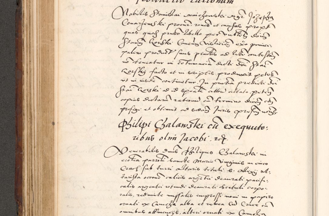Zdjęcie nr 342 dla obiektu archiwalnego: Acta actorum causarum, sententiarum tam diffinitivarum quam interlocutoriam, obligationum, constitutionum, contractuum etc. coram reverendo patre domino Petro Porembski preposito Oswieczimensi, canonico et officiali Cracoviensi de anno Domini millesimo DºLº quarto, indictione duodecima, pontificatus sanctissimi in Christo patris et domini nostri domini Julii divina providencia papae eius nominis tercii, anno quarto, a die et mense infrasciptis continuantur