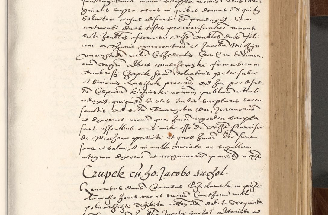 Zdjęcie nr 341 dla obiektu archiwalnego: Acta actorum causarum, sententiarum tam diffinitivarum quam interlocutoriam, obligationum, constitutionum, contractuum etc. coram reverendo patre domino Petro Porembski preposito Oswieczimensi, canonico et officiali Cracoviensi de anno Domini millesimo DºLº quarto, indictione duodecima, pontificatus sanctissimi in Christo patris et domini nostri domini Julii divina providencia papae eius nominis tercii, anno quarto, a die et mense infrasciptis continuantur