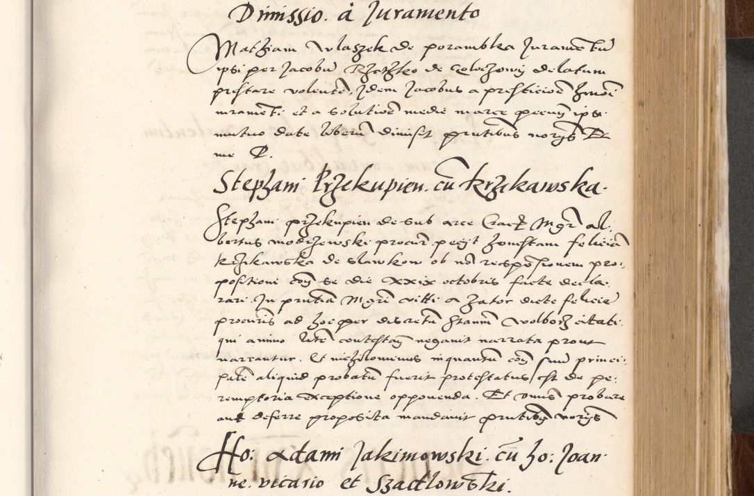 Zdjęcie nr 333 dla obiektu archiwalnego: Acta actorum causarum, sententiarum tam diffinitivarum quam interlocutoriam, obligationum, constitutionum, contractuum etc. coram reverendo patre domino Petro Porembski preposito Oswieczimensi, canonico et officiali Cracoviensi de anno Domini millesimo DºLº quarto, indictione duodecima, pontificatus sanctissimi in Christo patris et domini nostri domini Julii divina providencia papae eius nominis tercii, anno quarto, a die et mense infrasciptis continuantur