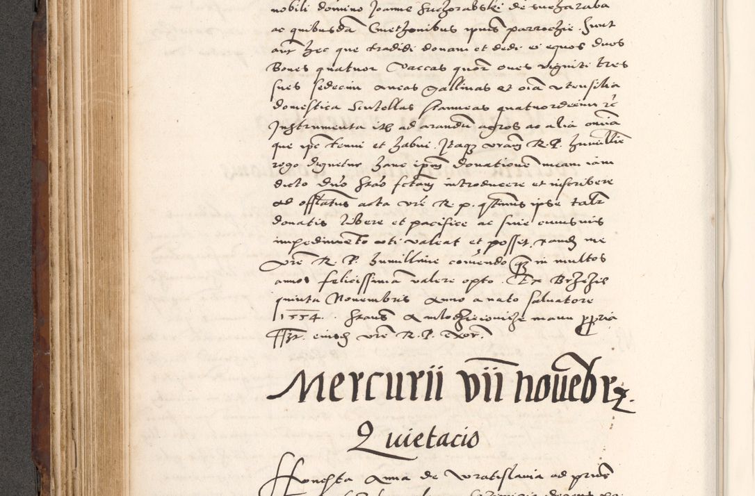 Zdjęcie nr 316 dla obiektu archiwalnego: Acta actorum causarum, sententiarum tam diffinitivarum quam interlocutoriam, obligationum, constitutionum, contractuum etc. coram reverendo patre domino Petro Porembski preposito Oswieczimensi, canonico et officiali Cracoviensi de anno Domini millesimo DºLº quarto, indictione duodecima, pontificatus sanctissimi in Christo patris et domini nostri domini Julii divina providencia papae eius nominis tercii, anno quarto, a die et mense infrasciptis continuantur