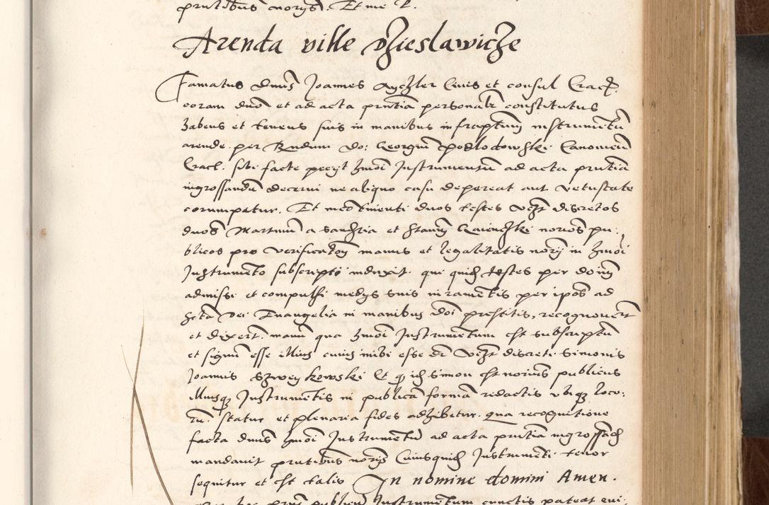 Zdjęcie nr 317 dla obiektu archiwalnego: Acta actorum causarum, sententiarum tam diffinitivarum quam interlocutoriam, obligationum, constitutionum, contractuum etc. coram reverendo patre domino Petro Porembski preposito Oswieczimensi, canonico et officiali Cracoviensi de anno Domini millesimo DºLº quarto, indictione duodecima, pontificatus sanctissimi in Christo patris et domini nostri domini Julii divina providencia papae eius nominis tercii, anno quarto, a die et mense infrasciptis continuantur