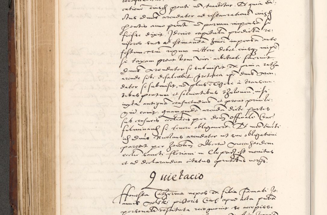 Zdjęcie nr 308 dla obiektu archiwalnego: Acta actorum causarum, sententiarum tam diffinitivarum quam interlocutoriam, obligationum, constitutionum, contractuum etc. coram reverendo patre domino Petro Porembski preposito Oswieczimensi, canonico et officiali Cracoviensi de anno Domini millesimo DºLº quarto, indictione duodecima, pontificatus sanctissimi in Christo patris et domini nostri domini Julii divina providencia papae eius nominis tercii, anno quarto, a die et mense infrasciptis continuantur