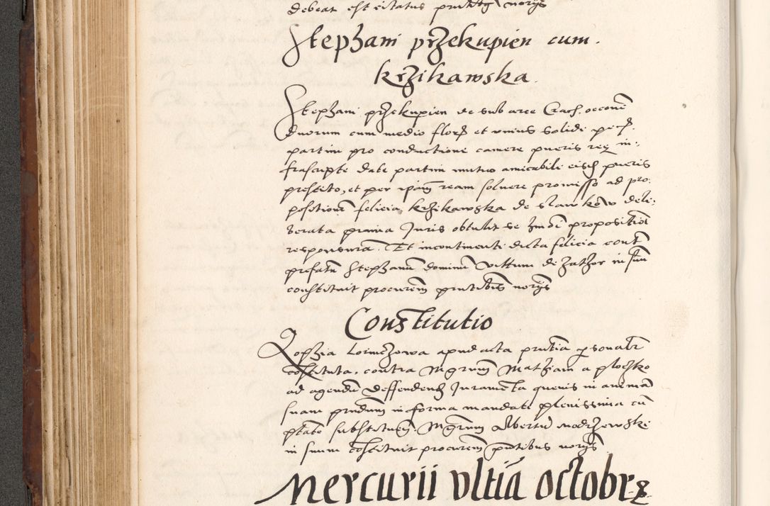 Zdjęcie nr 306 dla obiektu archiwalnego: Acta actorum causarum, sententiarum tam diffinitivarum quam interlocutoriam, obligationum, constitutionum, contractuum etc. coram reverendo patre domino Petro Porembski preposito Oswieczimensi, canonico et officiali Cracoviensi de anno Domini millesimo DºLº quarto, indictione duodecima, pontificatus sanctissimi in Christo patris et domini nostri domini Julii divina providencia papae eius nominis tercii, anno quarto, a die et mense infrasciptis continuantur