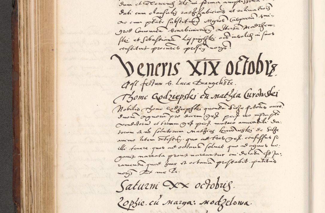 Zdjęcie nr 290 dla obiektu archiwalnego: Acta actorum causarum, sententiarum tam diffinitivarum quam interlocutoriam, obligationum, constitutionum, contractuum etc. coram reverendo patre domino Petro Porembski preposito Oswieczimensi, canonico et officiali Cracoviensi de anno Domini millesimo DºLº quarto, indictione duodecima, pontificatus sanctissimi in Christo patris et domini nostri domini Julii divina providencia papae eius nominis tercii, anno quarto, a die et mense infrasciptis continuantur