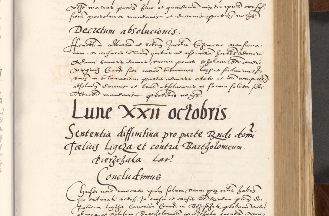Zdjęcie nr 291 dla obiektu archiwalnego: Acta actorum causarum, sententiarum tam diffinitivarum quam interlocutoriam, obligationum, constitutionum, contractuum etc. coram reverendo patre domino Petro Porembski preposito Oswieczimensi, canonico et officiali Cracoviensi de anno Domini millesimo DºLº quarto, indictione duodecima, pontificatus sanctissimi in Christo patris et domini nostri domini Julii divina providencia papae eius nominis tercii, anno quarto, a die et mense infrasciptis continuantur