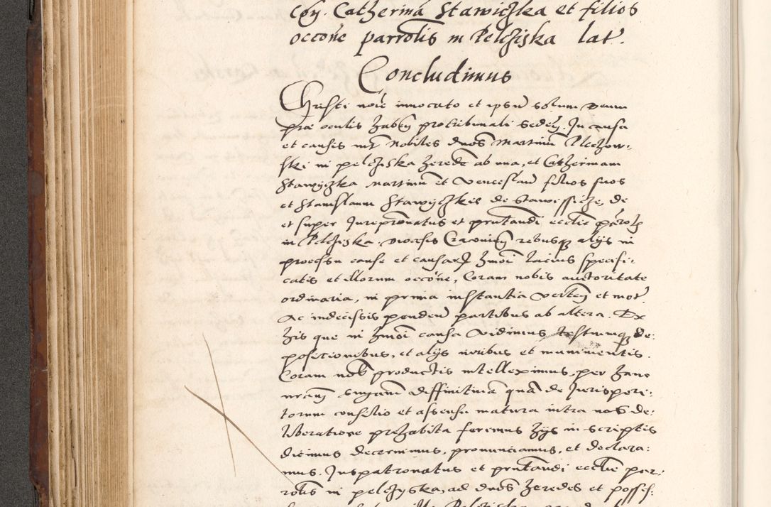 Zdjęcie nr 294 dla obiektu archiwalnego: Acta actorum causarum, sententiarum tam diffinitivarum quam interlocutoriam, obligationum, constitutionum, contractuum etc. coram reverendo patre domino Petro Porembski preposito Oswieczimensi, canonico et officiali Cracoviensi de anno Domini millesimo DºLº quarto, indictione duodecima, pontificatus sanctissimi in Christo patris et domini nostri domini Julii divina providencia papae eius nominis tercii, anno quarto, a die et mense infrasciptis continuantur