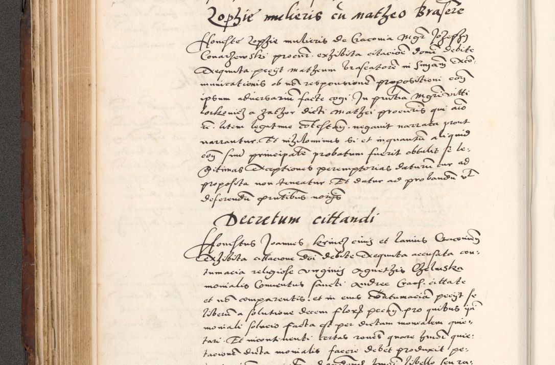 Zdjęcie nr 288 dla obiektu archiwalnego: Acta actorum causarum, sententiarum tam diffinitivarum quam interlocutoriam, obligationum, constitutionum, contractuum etc. coram reverendo patre domino Petro Porembski preposito Oswieczimensi, canonico et officiali Cracoviensi de anno Domini millesimo DºLº quarto, indictione duodecima, pontificatus sanctissimi in Christo patris et domini nostri domini Julii divina providencia papae eius nominis tercii, anno quarto, a die et mense infrasciptis continuantur