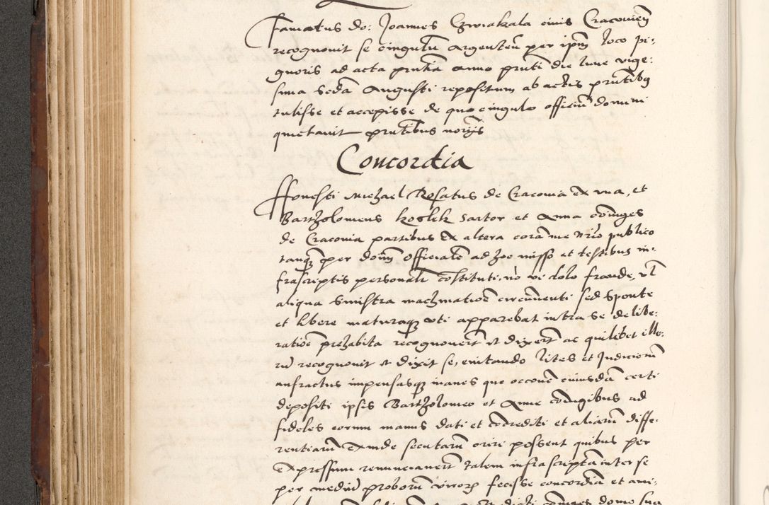 Zdjęcie nr 266 dla obiektu archiwalnego: Acta actorum causarum, sententiarum tam diffinitivarum quam interlocutoriam, obligationum, constitutionum, contractuum etc. coram reverendo patre domino Petro Porembski preposito Oswieczimensi, canonico et officiali Cracoviensi de anno Domini millesimo DºLº quarto, indictione duodecima, pontificatus sanctissimi in Christo patris et domini nostri domini Julii divina providencia papae eius nominis tercii, anno quarto, a die et mense infrasciptis continuantur