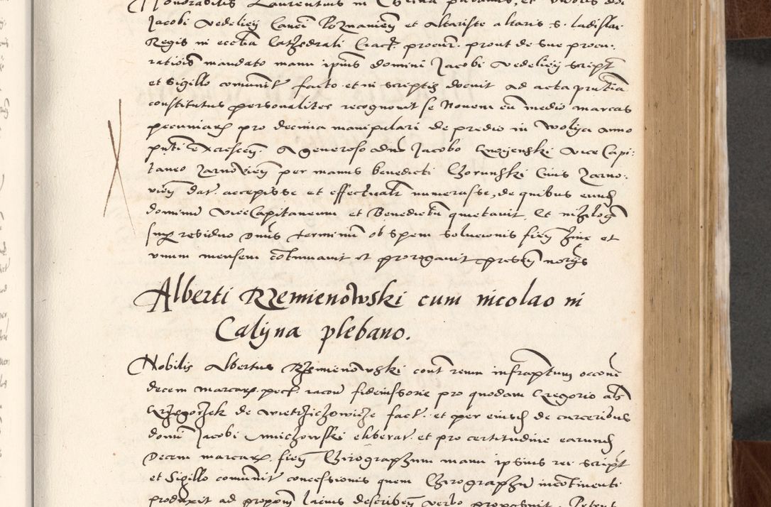 Zdjęcie nr 263 dla obiektu archiwalnego: Acta actorum causarum, sententiarum tam diffinitivarum quam interlocutoriam, obligationum, constitutionum, contractuum etc. coram reverendo patre domino Petro Porembski preposito Oswieczimensi, canonico et officiali Cracoviensi de anno Domini millesimo DºLº quarto, indictione duodecima, pontificatus sanctissimi in Christo patris et domini nostri domini Julii divina providencia papae eius nominis tercii, anno quarto, a die et mense infrasciptis continuantur