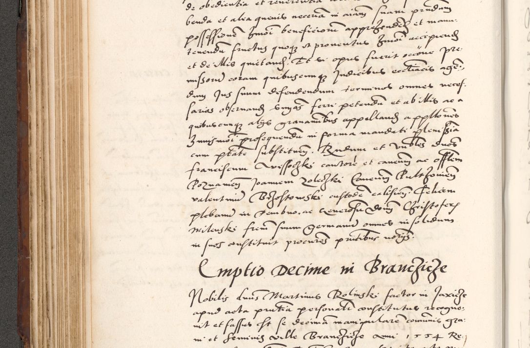 Zdjęcie nr 254 dla obiektu archiwalnego: Acta actorum causarum, sententiarum tam diffinitivarum quam interlocutoriam, obligationum, constitutionum, contractuum etc. coram reverendo patre domino Petro Porembski preposito Oswieczimensi, canonico et officiali Cracoviensi de anno Domini millesimo DºLº quarto, indictione duodecima, pontificatus sanctissimi in Christo patris et domini nostri domini Julii divina providencia papae eius nominis tercii, anno quarto, a die et mense infrasciptis continuantur