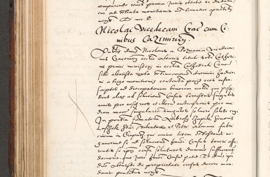 Zdjęcie nr 258 dla obiektu archiwalnego: Acta actorum causarum, sententiarum tam diffinitivarum quam interlocutoriam, obligationum, constitutionum, contractuum etc. coram reverendo patre domino Petro Porembski preposito Oswieczimensi, canonico et officiali Cracoviensi de anno Domini millesimo DºLº quarto, indictione duodecima, pontificatus sanctissimi in Christo patris et domini nostri domini Julii divina providencia papae eius nominis tercii, anno quarto, a die et mense infrasciptis continuantur
