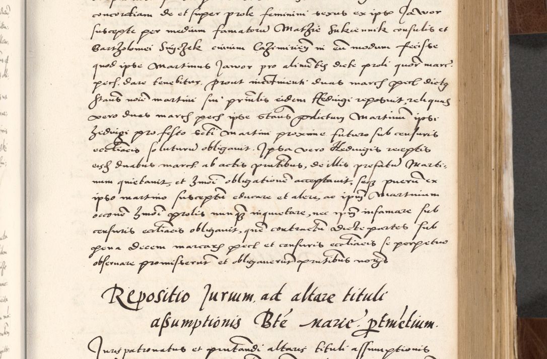 Zdjęcie nr 247 dla obiektu archiwalnego: Acta actorum causarum, sententiarum tam diffinitivarum quam interlocutoriam, obligationum, constitutionum, contractuum etc. coram reverendo patre domino Petro Porembski preposito Oswieczimensi, canonico et officiali Cracoviensi de anno Domini millesimo DºLº quarto, indictione duodecima, pontificatus sanctissimi in Christo patris et domini nostri domini Julii divina providencia papae eius nominis tercii, anno quarto, a die et mense infrasciptis continuantur