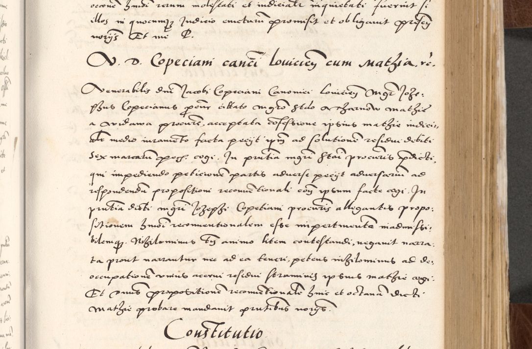 Zdjęcie nr 243 dla obiektu archiwalnego: Acta actorum causarum, sententiarum tam diffinitivarum quam interlocutoriam, obligationum, constitutionum, contractuum etc. coram reverendo patre domino Petro Porembski preposito Oswieczimensi, canonico et officiali Cracoviensi de anno Domini millesimo DºLº quarto, indictione duodecima, pontificatus sanctissimi in Christo patris et domini nostri domini Julii divina providencia papae eius nominis tercii, anno quarto, a die et mense infrasciptis continuantur
