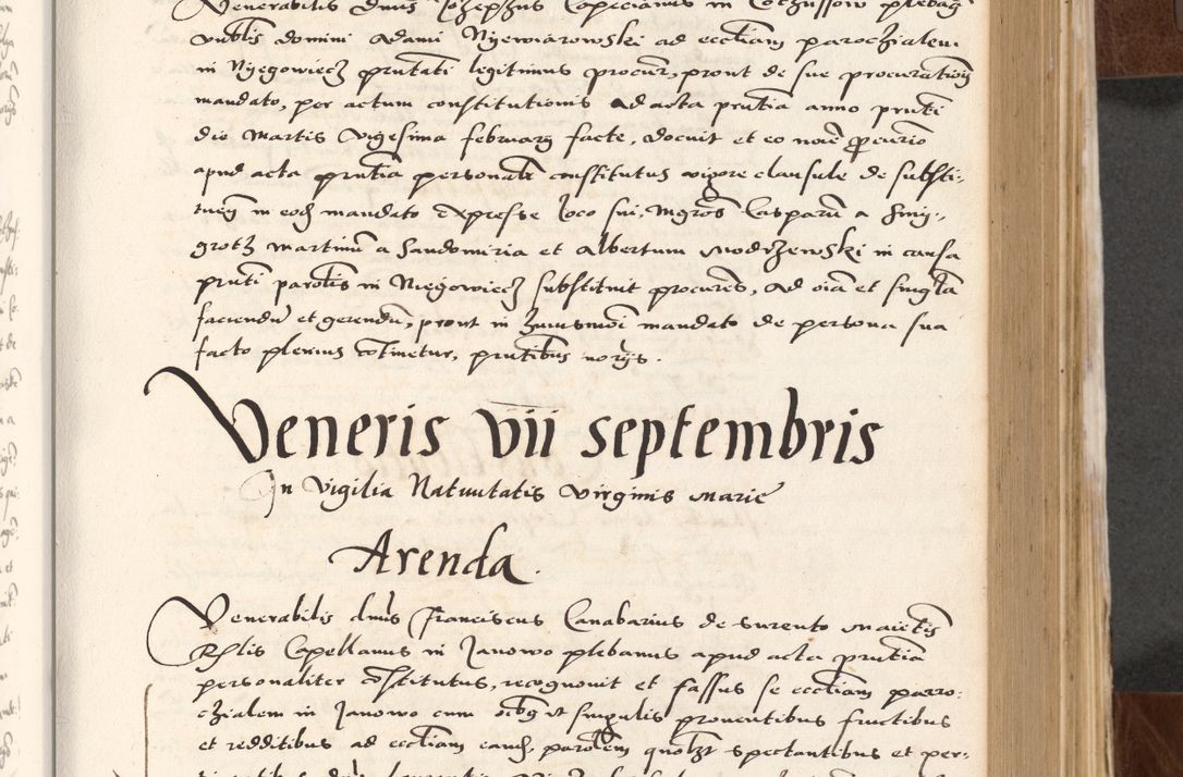 Zdjęcie nr 245 dla obiektu archiwalnego: Acta actorum causarum, sententiarum tam diffinitivarum quam interlocutoriam, obligationum, constitutionum, contractuum etc. coram reverendo patre domino Petro Porembski preposito Oswieczimensi, canonico et officiali Cracoviensi de anno Domini millesimo DºLº quarto, indictione duodecima, pontificatus sanctissimi in Christo patris et domini nostri domini Julii divina providencia papae eius nominis tercii, anno quarto, a die et mense infrasciptis continuantur