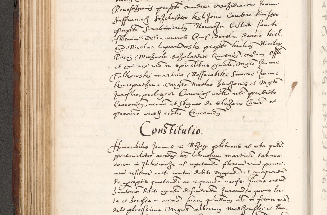 Zdjęcie nr 242 dla obiektu archiwalnego: Acta actorum causarum, sententiarum tam diffinitivarum quam interlocutoriam, obligationum, constitutionum, contractuum etc. coram reverendo patre domino Petro Porembski preposito Oswieczimensi, canonico et officiali Cracoviensi de anno Domini millesimo DºLº quarto, indictione duodecima, pontificatus sanctissimi in Christo patris et domini nostri domini Julii divina providencia papae eius nominis tercii, anno quarto, a die et mense infrasciptis continuantur