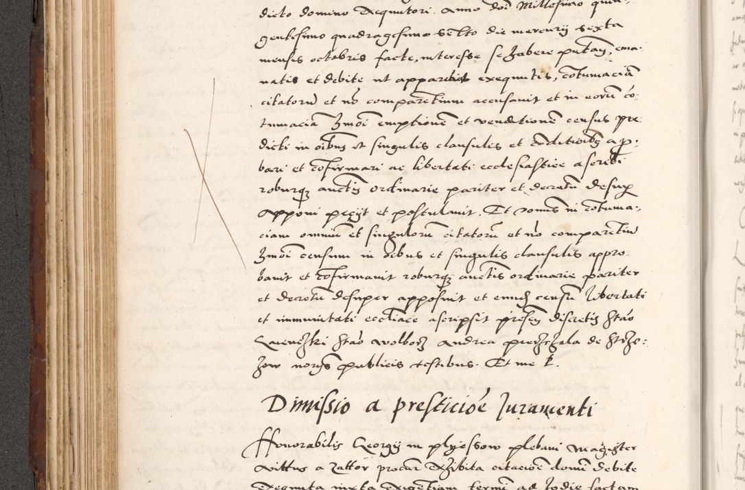 Zdjęcie nr 236 dla obiektu archiwalnego: Acta actorum causarum, sententiarum tam diffinitivarum quam interlocutoriam, obligationum, constitutionum, contractuum etc. coram reverendo patre domino Petro Porembski preposito Oswieczimensi, canonico et officiali Cracoviensi de anno Domini millesimo DºLº quarto, indictione duodecima, pontificatus sanctissimi in Christo patris et domini nostri domini Julii divina providencia papae eius nominis tercii, anno quarto, a die et mense infrasciptis continuantur