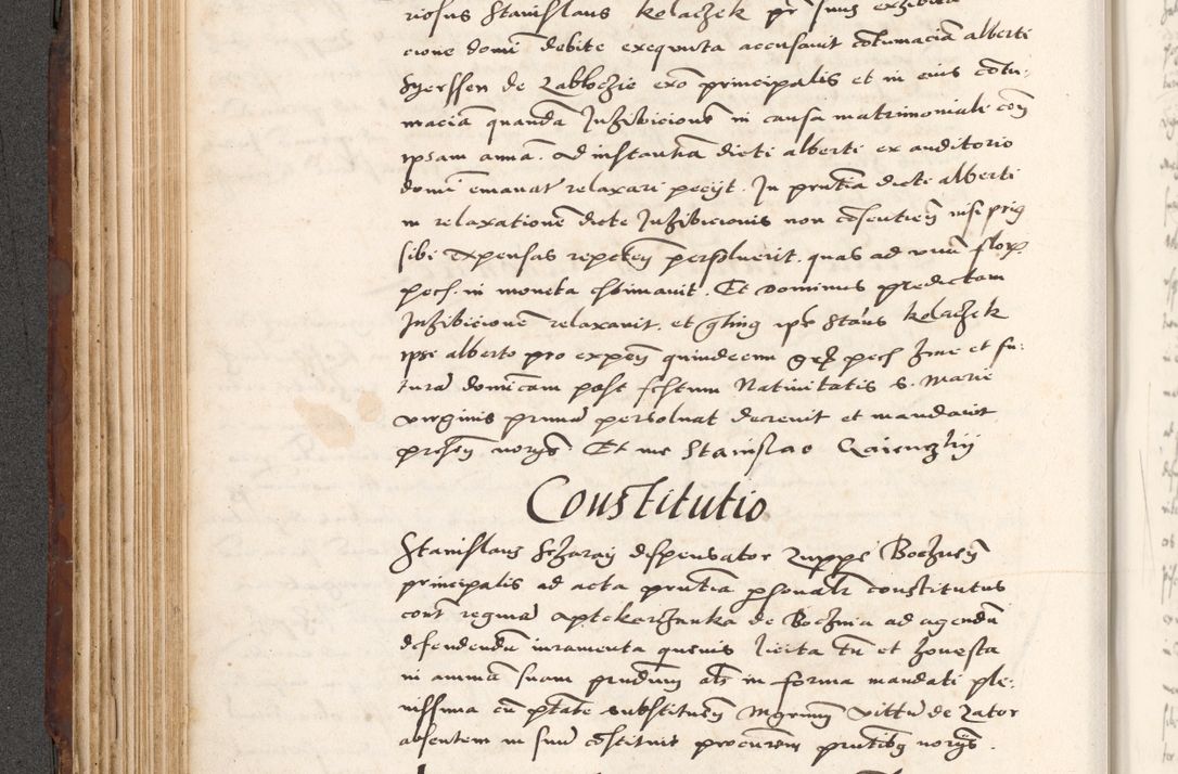 Zdjęcie nr 230 dla obiektu archiwalnego: Acta actorum causarum, sententiarum tam diffinitivarum quam interlocutoriam, obligationum, constitutionum, contractuum etc. coram reverendo patre domino Petro Porembski preposito Oswieczimensi, canonico et officiali Cracoviensi de anno Domini millesimo DºLº quarto, indictione duodecima, pontificatus sanctissimi in Christo patris et domini nostri domini Julii divina providencia papae eius nominis tercii, anno quarto, a die et mense infrasciptis continuantur