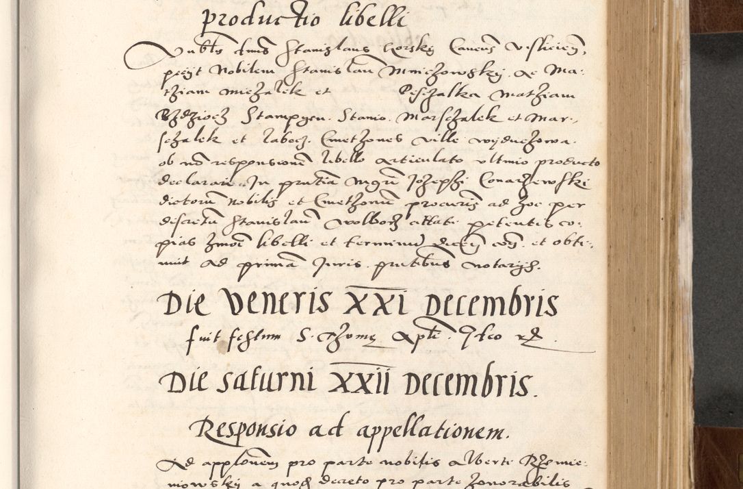 Zdjęcie nr 411 dla obiektu archiwalnego: Acta actorum causarum, sententiarum tam diffinitivarum quam interlocutoriam, obligationum, constitutionum, contractuum etc. coram reverendo patre domino Petro Porembski preposito Oswieczimensi, canonico et officiali Cracoviensi de anno Domini millesimo DºLº quarto, indictione duodecima, pontificatus sanctissimi in Christo patris et domini nostri domini Julii divina providencia papae eius nominis tercii, anno quarto, a die et mense infrasciptis continuantur