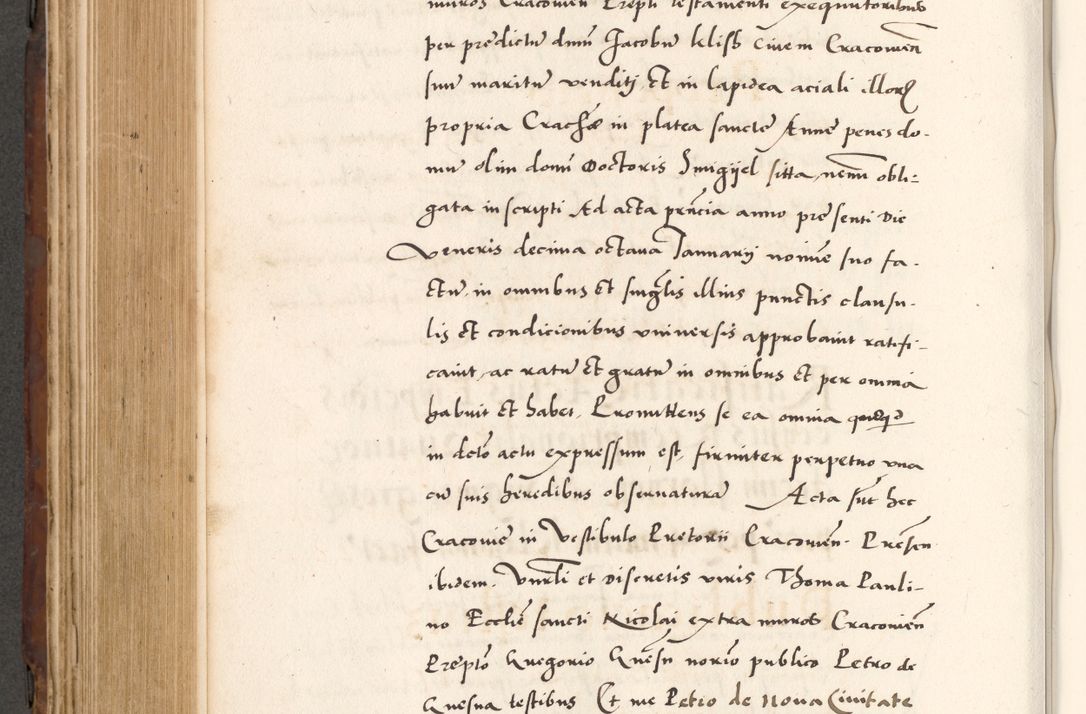Zdjęcie nr 606 dla obiektu archiwalnego: Acta actorum causarum, sententiarum tam diffinitivarum quam interlocutoriam, obligationum, constitutionum, contractuum etc. coram reverendo patre domino Petro Porembski preposito Oswieczimensi, canonico et officiali Cracoviensi de anno Domini millesimo DºLº quarto, indictione duodecima, pontificatus sanctissimi in Christo patris et domini nostri domini Julii divina providencia papae eius nominis tercii, anno quarto, a die et mense infrasciptis continuantur