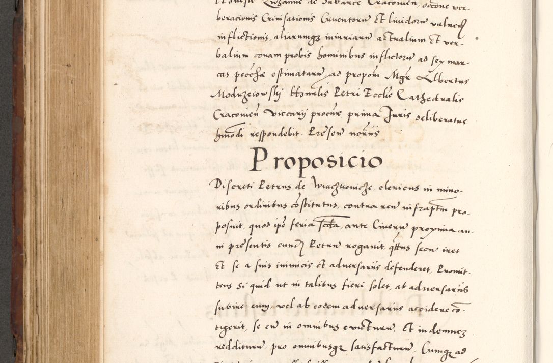 Zdjęcie nr 608 dla obiektu archiwalnego: Acta actorum causarum, sententiarum tam diffinitivarum quam interlocutoriam, obligationum, constitutionum, contractuum etc. coram reverendo patre domino Petro Porembski preposito Oswieczimensi, canonico et officiali Cracoviensi de anno Domini millesimo DºLº quarto, indictione duodecima, pontificatus sanctissimi in Christo patris et domini nostri domini Julii divina providencia papae eius nominis tercii, anno quarto, a die et mense infrasciptis continuantur