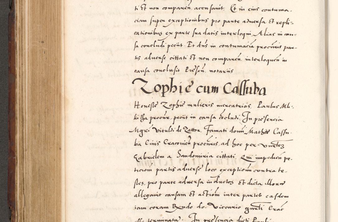 Zdjęcie nr 602 dla obiektu archiwalnego: Acta actorum causarum, sententiarum tam diffinitivarum quam interlocutoriam, obligationum, constitutionum, contractuum etc. coram reverendo patre domino Petro Porembski preposito Oswieczimensi, canonico et officiali Cracoviensi de anno Domini millesimo DºLº quarto, indictione duodecima, pontificatus sanctissimi in Christo patris et domini nostri domini Julii divina providencia papae eius nominis tercii, anno quarto, a die et mense infrasciptis continuantur