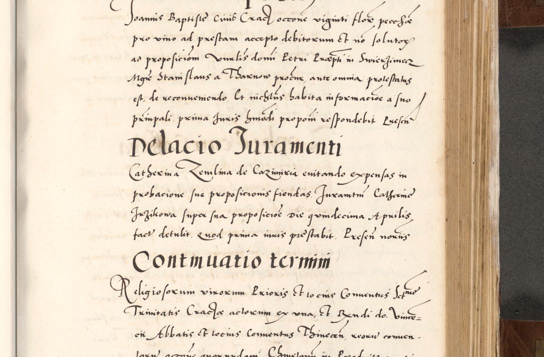 Zdjęcie nr 601 dla obiektu archiwalnego: Acta actorum causarum, sententiarum tam diffinitivarum quam interlocutoriam, obligationum, constitutionum, contractuum etc. coram reverendo patre domino Petro Porembski preposito Oswieczimensi, canonico et officiali Cracoviensi de anno Domini millesimo DºLº quarto, indictione duodecima, pontificatus sanctissimi in Christo patris et domini nostri domini Julii divina providencia papae eius nominis tercii, anno quarto, a die et mense infrasciptis continuantur