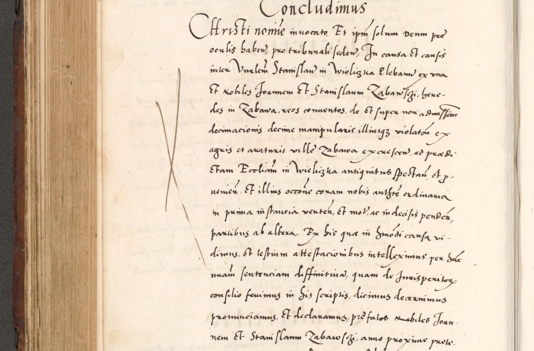 Zdjęcie nr 598 dla obiektu archiwalnego: Acta actorum causarum, sententiarum tam diffinitivarum quam interlocutoriam, obligationum, constitutionum, contractuum etc. coram reverendo patre domino Petro Porembski preposito Oswieczimensi, canonico et officiali Cracoviensi de anno Domini millesimo DºLº quarto, indictione duodecima, pontificatus sanctissimi in Christo patris et domini nostri domini Julii divina providencia papae eius nominis tercii, anno quarto, a die et mense infrasciptis continuantur