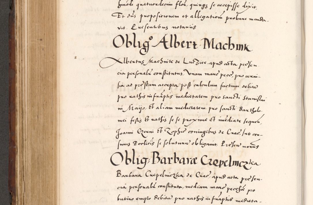 Zdjęcie nr 586 dla obiektu archiwalnego: Acta actorum causarum, sententiarum tam diffinitivarum quam interlocutoriam, obligationum, constitutionum, contractuum etc. coram reverendo patre domino Petro Porembski preposito Oswieczimensi, canonico et officiali Cracoviensi de anno Domini millesimo DºLº quarto, indictione duodecima, pontificatus sanctissimi in Christo patris et domini nostri domini Julii divina providencia papae eius nominis tercii, anno quarto, a die et mense infrasciptis continuantur