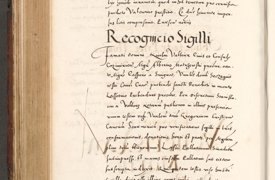 Zdjęcie nr 590 dla obiektu archiwalnego: Acta actorum causarum, sententiarum tam diffinitivarum quam interlocutoriam, obligationum, constitutionum, contractuum etc. coram reverendo patre domino Petro Porembski preposito Oswieczimensi, canonico et officiali Cracoviensi de anno Domini millesimo DºLº quarto, indictione duodecima, pontificatus sanctissimi in Christo patris et domini nostri domini Julii divina providencia papae eius nominis tercii, anno quarto, a die et mense infrasciptis continuantur