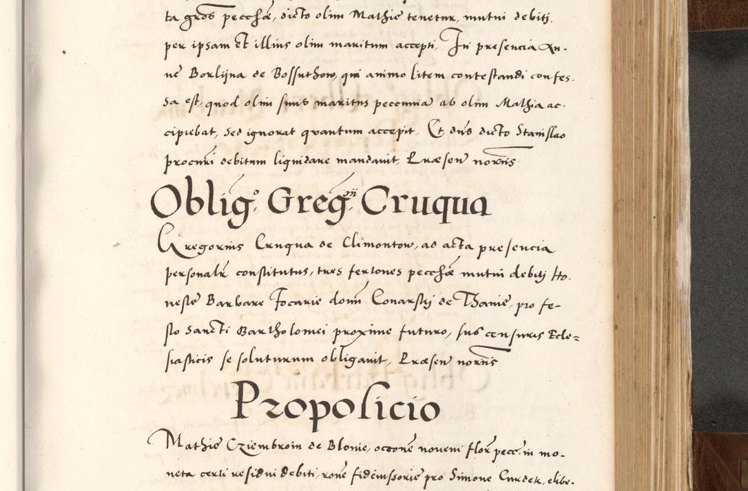 Zdjęcie nr 585 dla obiektu archiwalnego: Acta actorum causarum, sententiarum tam diffinitivarum quam interlocutoriam, obligationum, constitutionum, contractuum etc. coram reverendo patre domino Petro Porembski preposito Oswieczimensi, canonico et officiali Cracoviensi de anno Domini millesimo DºLº quarto, indictione duodecima, pontificatus sanctissimi in Christo patris et domini nostri domini Julii divina providencia papae eius nominis tercii, anno quarto, a die et mense infrasciptis continuantur