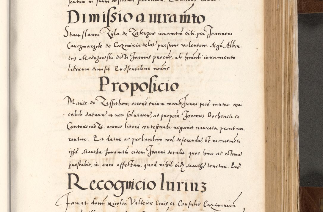 Zdjęcie nr 579 dla obiektu archiwalnego: Acta actorum causarum, sententiarum tam diffinitivarum quam interlocutoriam, obligationum, constitutionum, contractuum etc. coram reverendo patre domino Petro Porembski preposito Oswieczimensi, canonico et officiali Cracoviensi de anno Domini millesimo DºLº quarto, indictione duodecima, pontificatus sanctissimi in Christo patris et domini nostri domini Julii divina providencia papae eius nominis tercii, anno quarto, a die et mense infrasciptis continuantur