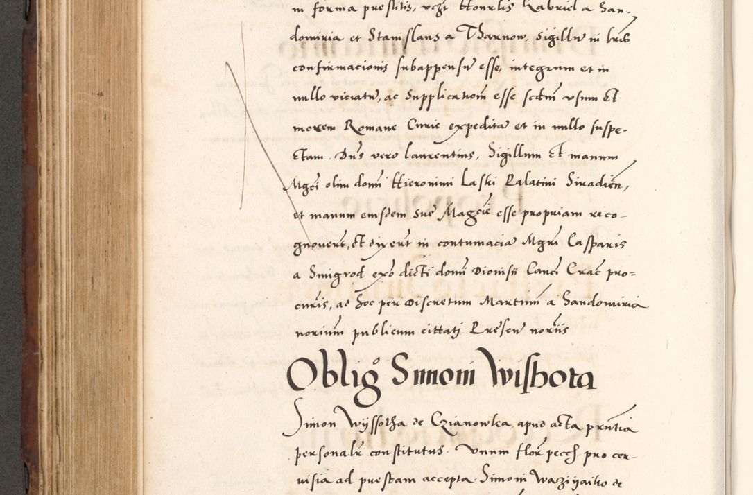 Zdjęcie nr 580 dla obiektu archiwalnego: Acta actorum causarum, sententiarum tam diffinitivarum quam interlocutoriam, obligationum, constitutionum, contractuum etc. coram reverendo patre domino Petro Porembski preposito Oswieczimensi, canonico et officiali Cracoviensi de anno Domini millesimo DºLº quarto, indictione duodecima, pontificatus sanctissimi in Christo patris et domini nostri domini Julii divina providencia papae eius nominis tercii, anno quarto, a die et mense infrasciptis continuantur