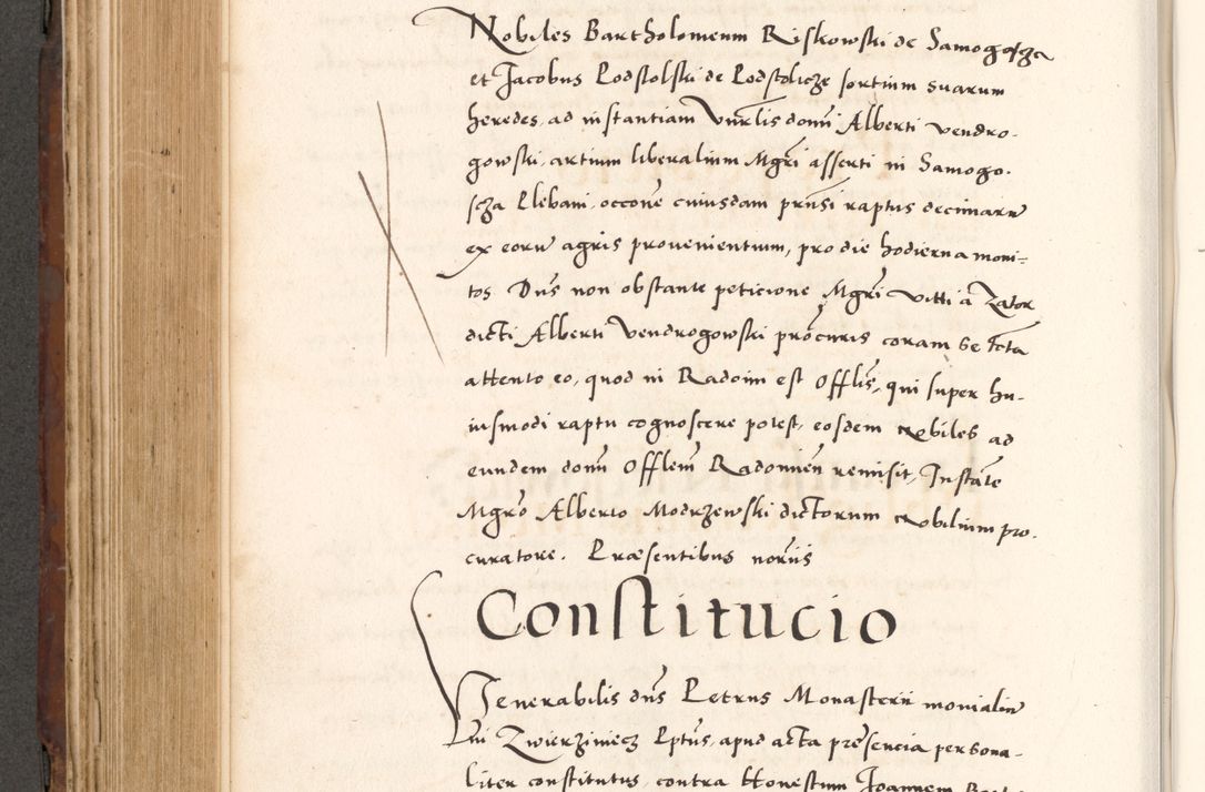 Zdjęcie nr 568 dla obiektu archiwalnego: Acta actorum causarum, sententiarum tam diffinitivarum quam interlocutoriam, obligationum, constitutionum, contractuum etc. coram reverendo patre domino Petro Porembski preposito Oswieczimensi, canonico et officiali Cracoviensi de anno Domini millesimo DºLº quarto, indictione duodecima, pontificatus sanctissimi in Christo patris et domini nostri domini Julii divina providencia papae eius nominis tercii, anno quarto, a die et mense infrasciptis continuantur