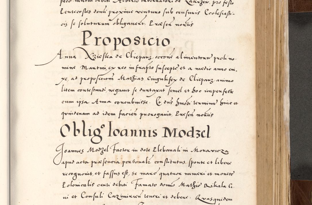 Zdjęcie nr 569 dla obiektu archiwalnego: Acta actorum causarum, sententiarum tam diffinitivarum quam interlocutoriam, obligationum, constitutionum, contractuum etc. coram reverendo patre domino Petro Porembski preposito Oswieczimensi, canonico et officiali Cracoviensi de anno Domini millesimo DºLº quarto, indictione duodecima, pontificatus sanctissimi in Christo patris et domini nostri domini Julii divina providencia papae eius nominis tercii, anno quarto, a die et mense infrasciptis continuantur
