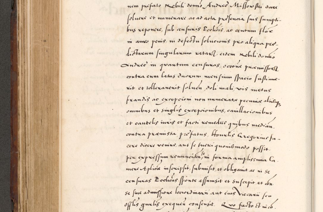 Zdjęcie nr 562 dla obiektu archiwalnego: Acta actorum causarum, sententiarum tam diffinitivarum quam interlocutoriam, obligationum, constitutionum, contractuum etc. coram reverendo patre domino Petro Porembski preposito Oswieczimensi, canonico et officiali Cracoviensi de anno Domini millesimo DºLº quarto, indictione duodecima, pontificatus sanctissimi in Christo patris et domini nostri domini Julii divina providencia papae eius nominis tercii, anno quarto, a die et mense infrasciptis continuantur