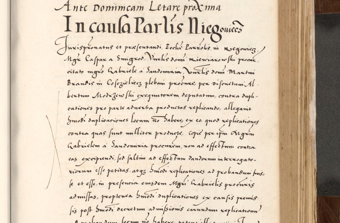 Zdjęcie nr 563 dla obiektu archiwalnego: Acta actorum causarum, sententiarum tam diffinitivarum quam interlocutoriam, obligationum, constitutionum, contractuum etc. coram reverendo patre domino Petro Porembski preposito Oswieczimensi, canonico et officiali Cracoviensi de anno Domini millesimo DºLº quarto, indictione duodecima, pontificatus sanctissimi in Christo patris et domini nostri domini Julii divina providencia papae eius nominis tercii, anno quarto, a die et mense infrasciptis continuantur