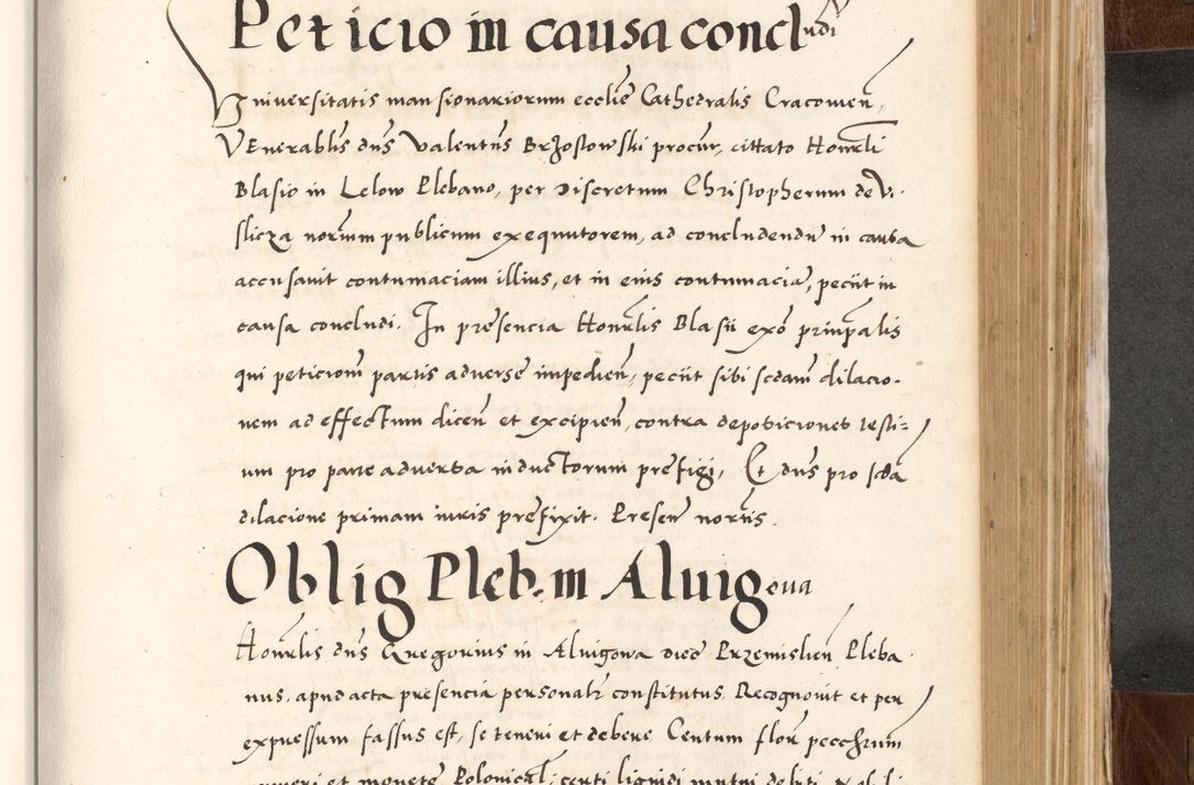 Zdjęcie nr 561 dla obiektu archiwalnego: Acta actorum causarum, sententiarum tam diffinitivarum quam interlocutoriam, obligationum, constitutionum, contractuum etc. coram reverendo patre domino Petro Porembski preposito Oswieczimensi, canonico et officiali Cracoviensi de anno Domini millesimo DºLº quarto, indictione duodecima, pontificatus sanctissimi in Christo patris et domini nostri domini Julii divina providencia papae eius nominis tercii, anno quarto, a die et mense infrasciptis continuantur