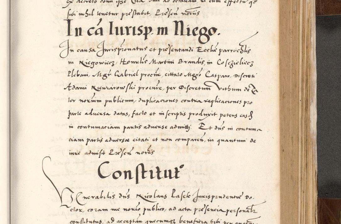 Zdjęcie nr 559 dla obiektu archiwalnego: Acta actorum causarum, sententiarum tam diffinitivarum quam interlocutoriam, obligationum, constitutionum, contractuum etc. coram reverendo patre domino Petro Porembski preposito Oswieczimensi, canonico et officiali Cracoviensi de anno Domini millesimo DºLº quarto, indictione duodecima, pontificatus sanctissimi in Christo patris et domini nostri domini Julii divina providencia papae eius nominis tercii, anno quarto, a die et mense infrasciptis continuantur