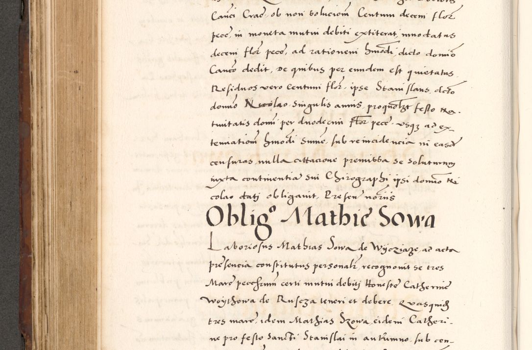 Zdjęcie nr 542 dla obiektu archiwalnego: Acta actorum causarum, sententiarum tam diffinitivarum quam interlocutoriam, obligationum, constitutionum, contractuum etc. coram reverendo patre domino Petro Porembski preposito Oswieczimensi, canonico et officiali Cracoviensi de anno Domini millesimo DºLº quarto, indictione duodecima, pontificatus sanctissimi in Christo patris et domini nostri domini Julii divina providencia papae eius nominis tercii, anno quarto, a die et mense infrasciptis continuantur