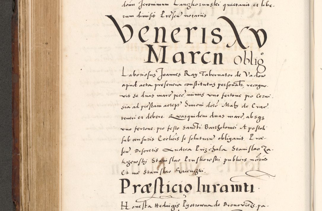 Zdjęcie nr 536 dla obiektu archiwalnego: Acta actorum causarum, sententiarum tam diffinitivarum quam interlocutoriam, obligationum, constitutionum, contractuum etc. coram reverendo patre domino Petro Porembski preposito Oswieczimensi, canonico et officiali Cracoviensi de anno Domini millesimo DºLº quarto, indictione duodecima, pontificatus sanctissimi in Christo patris et domini nostri domini Julii divina providencia papae eius nominis tercii, anno quarto, a die et mense infrasciptis continuantur