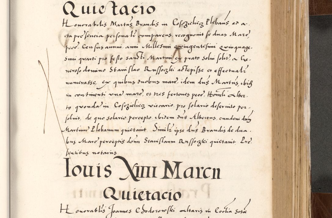 Zdjęcie nr 535 dla obiektu archiwalnego: Acta actorum causarum, sententiarum tam diffinitivarum quam interlocutoriam, obligationum, constitutionum, contractuum etc. coram reverendo patre domino Petro Porembski preposito Oswieczimensi, canonico et officiali Cracoviensi de anno Domini millesimo DºLº quarto, indictione duodecima, pontificatus sanctissimi in Christo patris et domini nostri domini Julii divina providencia papae eius nominis tercii, anno quarto, a die et mense infrasciptis continuantur