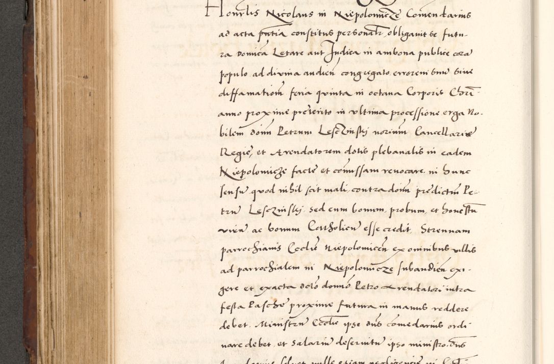 Zdjęcie nr 528 dla obiektu archiwalnego: Acta actorum causarum, sententiarum tam diffinitivarum quam interlocutoriam, obligationum, constitutionum, contractuum etc. coram reverendo patre domino Petro Porembski preposito Oswieczimensi, canonico et officiali Cracoviensi de anno Domini millesimo DºLº quarto, indictione duodecima, pontificatus sanctissimi in Christo patris et domini nostri domini Julii divina providencia papae eius nominis tercii, anno quarto, a die et mense infrasciptis continuantur