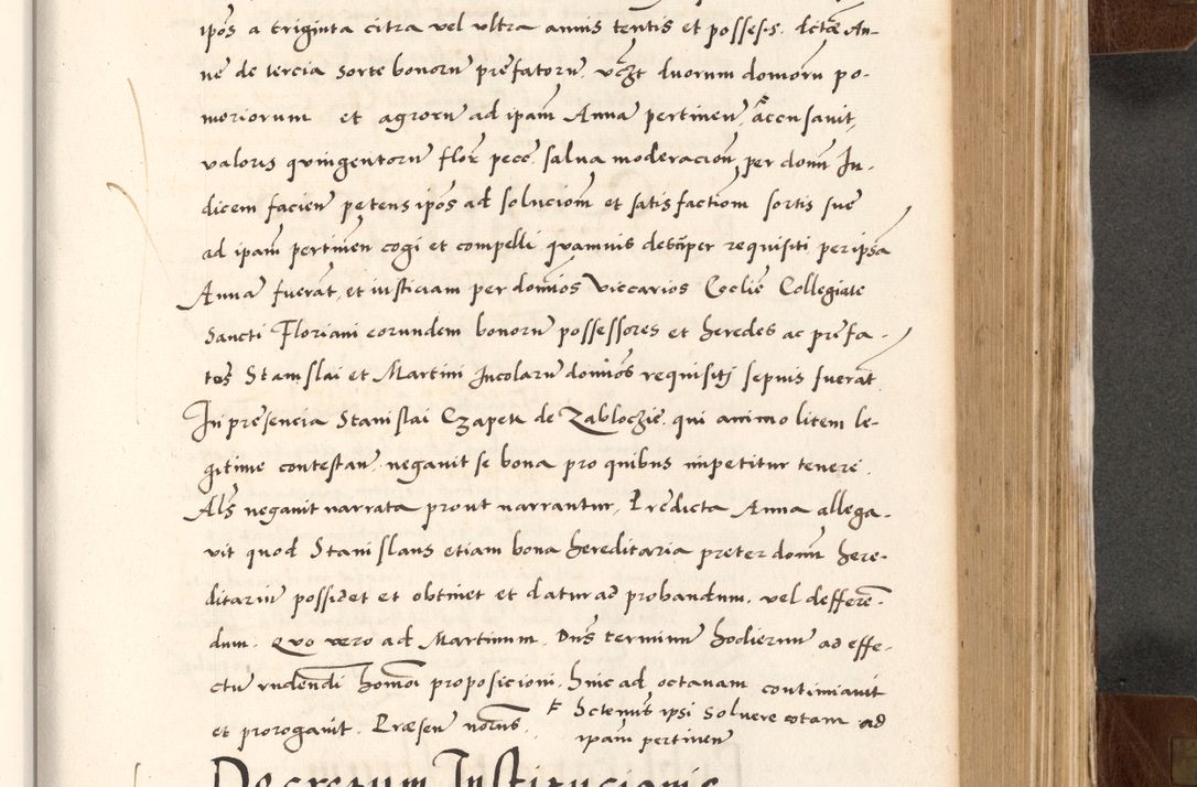 Zdjęcie nr 525 dla obiektu archiwalnego: Acta actorum causarum, sententiarum tam diffinitivarum quam interlocutoriam, obligationum, constitutionum, contractuum etc. coram reverendo patre domino Petro Porembski preposito Oswieczimensi, canonico et officiali Cracoviensi de anno Domini millesimo DºLº quarto, indictione duodecima, pontificatus sanctissimi in Christo patris et domini nostri domini Julii divina providencia papae eius nominis tercii, anno quarto, a die et mense infrasciptis continuantur